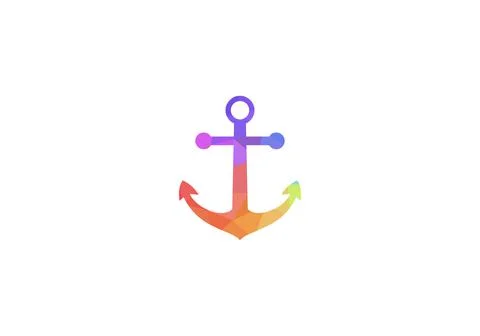 Anchor Logo Template Vector Icon Illustration. Simple anchor icon Stock Illustration
