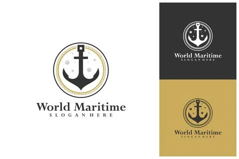 Anchor logo vector template, Creative Anchor logo design concepts, Perfect .. Stock Illustration