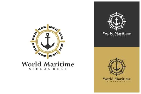 Anchor logo vector template, Creative Anchor logo design concepts, Perfect .. Stock Illustration