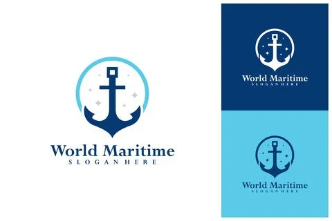 Anchor logo vector template, Creative Anchor logo design concepts, Perfect .. Stock Illustration