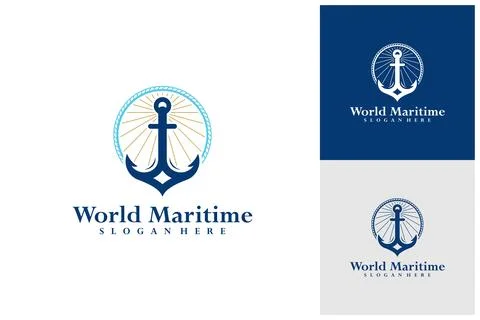 Anchor logo vector template, Creative Anchor logo design concepts, Perfect .. Stock Illustration