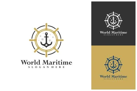 Anchor logo vector template, Creative Anchor logo design concepts, Perfect .. Stock Illustration