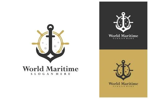 Anchor logo vector template, Creative Anchor logo design concepts, Perfect .. Stock Illustration