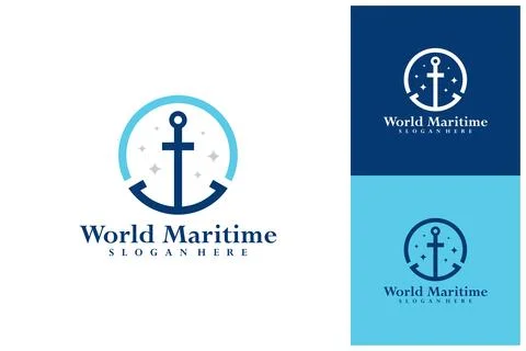 Anchor logo vector template, Creative Anchor logo design concepts, Perfect .. Stock Illustration