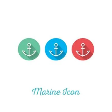 Anchor Marine Icon - Webdesign Elemnt Stock Illustration