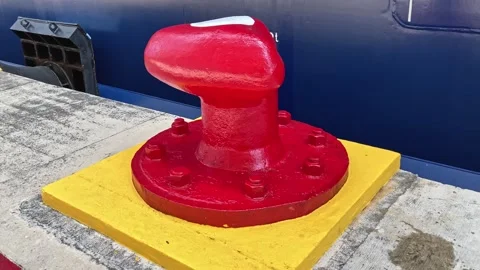 Anchor for mooring lines of a ship Stock Footage 256797462