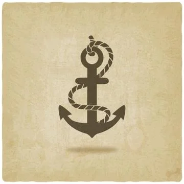 Anchor old background Stock Illustration