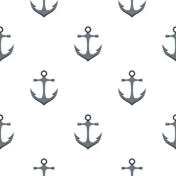 Anchor pattern flat Illustrazione stock