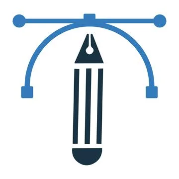 Anchor point, pen tool icon design Stock Illustration