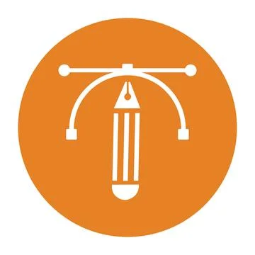 Anchor point, pen tool icon logo Stock Illustration