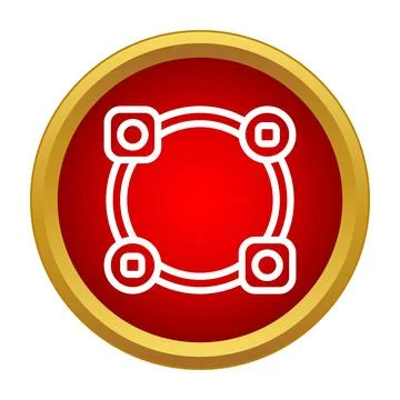 Anchor point tool icon creating a circle shape Ilustração Stock