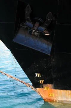 Anchor of a sailing ship Stock Photos