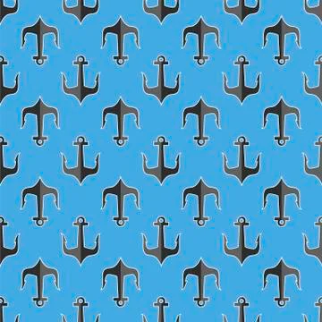 Anchor Seamless Pattern. Stock Illustration