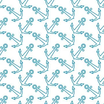 Anchor. Seamless pattern for simple backgrounds, textures, and packaging Stock Illustration