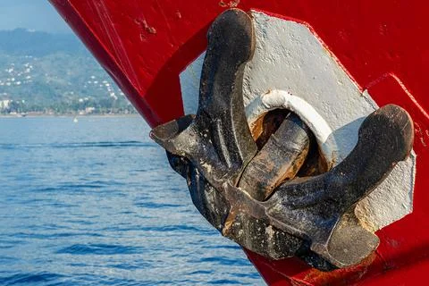 Anchor on the ship Stock Photos