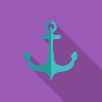 Anchor single icon Stock Illustration