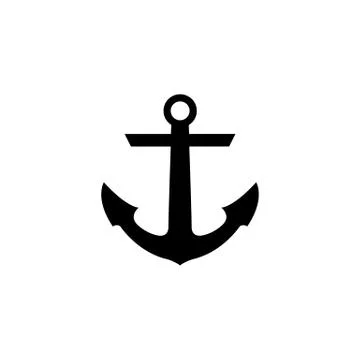 Anchor solid icon, travel navigation Stock Illustration