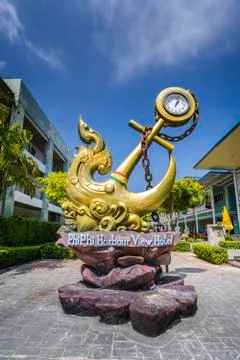 Anchor statue on Phi Phi Island, Phi Phi Lay Island, Krabi Province, Thailand Stock Photos