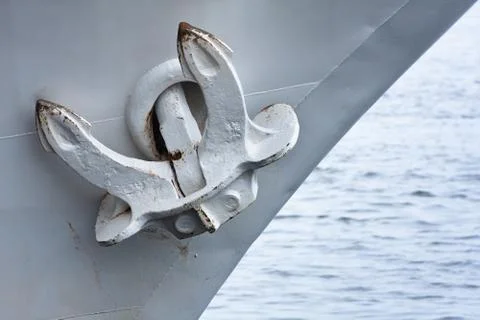 Anchor of the steamship Stock Photos