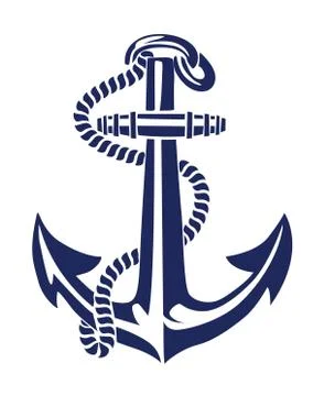 Anchor stencil vector Stock Illustration