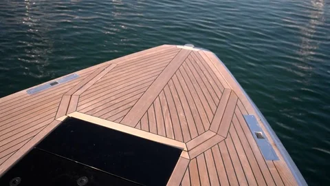 Anchor storage space opens on a boat Stock Footage 72109150