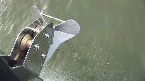 Anchor support on bow of a boat  Stock Footage 36176423