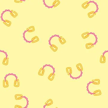 Anchor system gear rock climbing vector seamless pattern Illustrazione stock