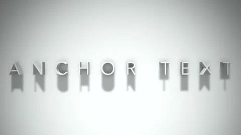 Anchor text 3D title animation with shadows on a white background Stock Footage 296915197