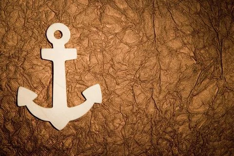Anchor On Textured Background Stock Photos