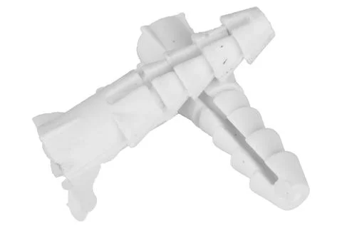 Anchor tool on a white background. plastic color white 库存照片