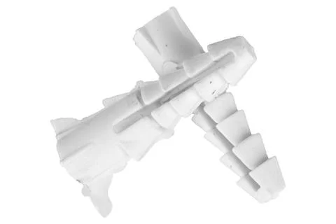 Anchor tool on a white background. plastic color white Stock Photos