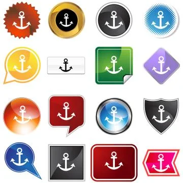 Anchor variety set Stock Illustration