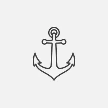 Anchor vector, Anchor vector icon Stock Illustration