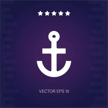 Anchor vector icon Stock Illustration