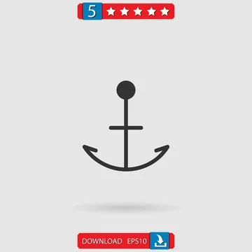 Anchor vector icon Stock Illustration