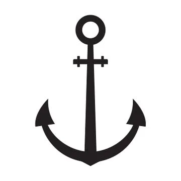 Anchor vector icon. Pirate Nautical maritime boat. Stock Illustration