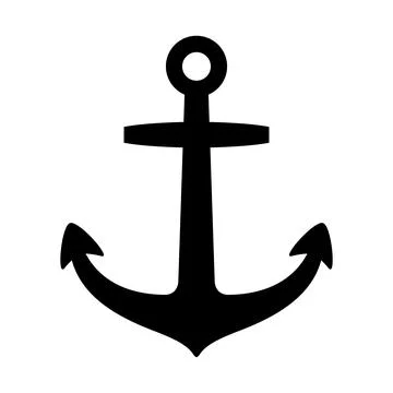 Anchor vector logo icon helm Nautical maritime boat illustration symbol Stock Illustration