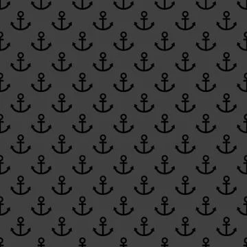 Anchor web icon. flat design. Seamless pattern. Stock Illustration