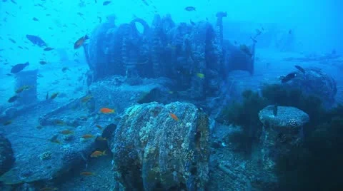 Anchor  winch of the cargo ship Stock Footage 22638337
