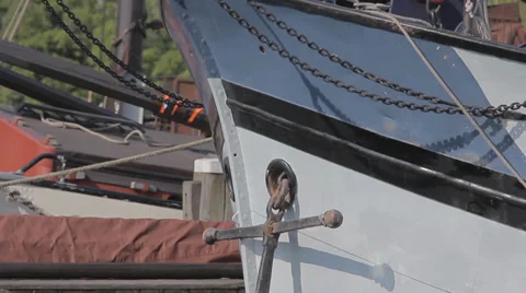 Anchor on yacht Stock Footage 36737753