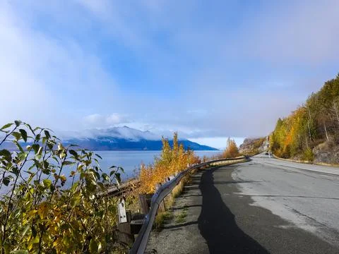 Anchorage, Alaska, road Stock Photos