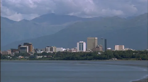 Anchorage Alaska Time lapse Stock Footage 25589289