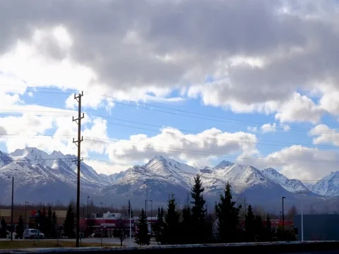 Anchorage Cloud Time Lapse Stock Footage 75422660