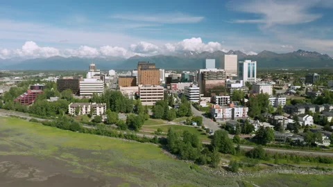 Anchorage Fly in From Inlet Vidéo 153556364