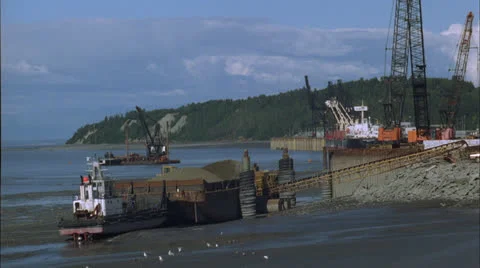 Anchorage, Harbor,time lapse,Ak Stock Footage 25946758