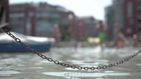 Anchored boat Stock Footage 77972397