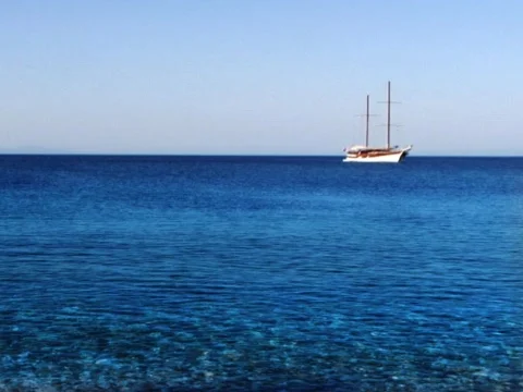 Anchored Ship Stock Footage 489867