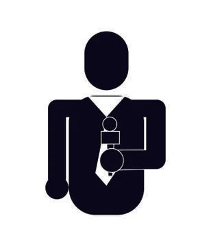 Anchorman icon on white Stock Illustration