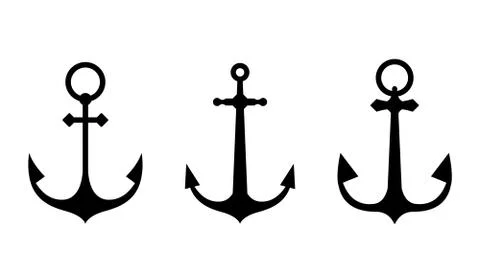 Anchors isolated on white background. Stock Illustration