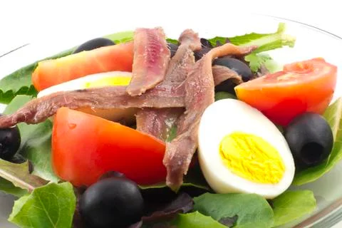 Anchovy salad Stock Photos